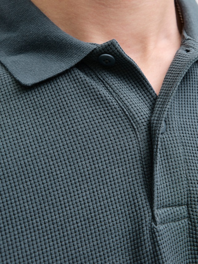 Jack & Jones »JJEAUSTIN POLO SS NOOS« Materialmix, regular fit