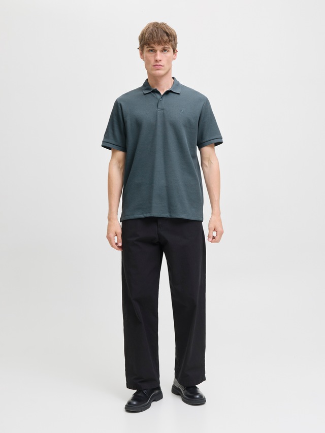 Jack & Jones »JJEAUSTIN POLO SS NOOS« Materialmix, regular fit
