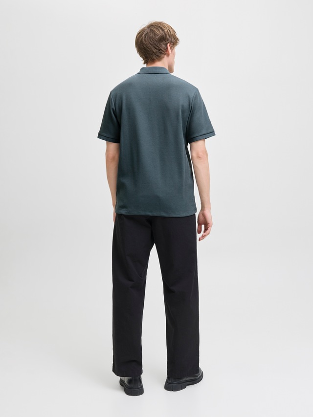 Jack & Jones »JJEAUSTIN POLO SS NOOS« Materialmix, regular fit