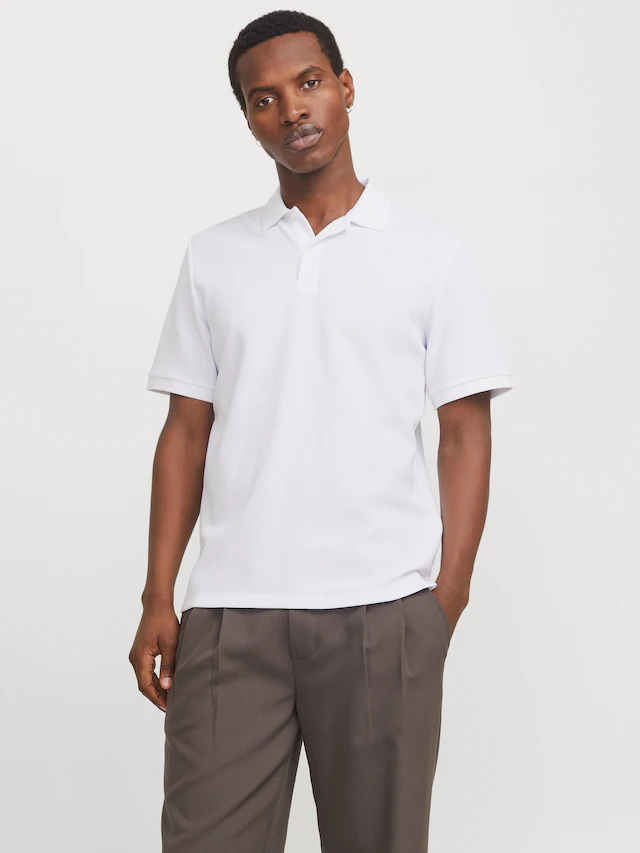 Jack & Jones »JJEAUSTIN POLO SS NOOS« Materialmix, regular fit