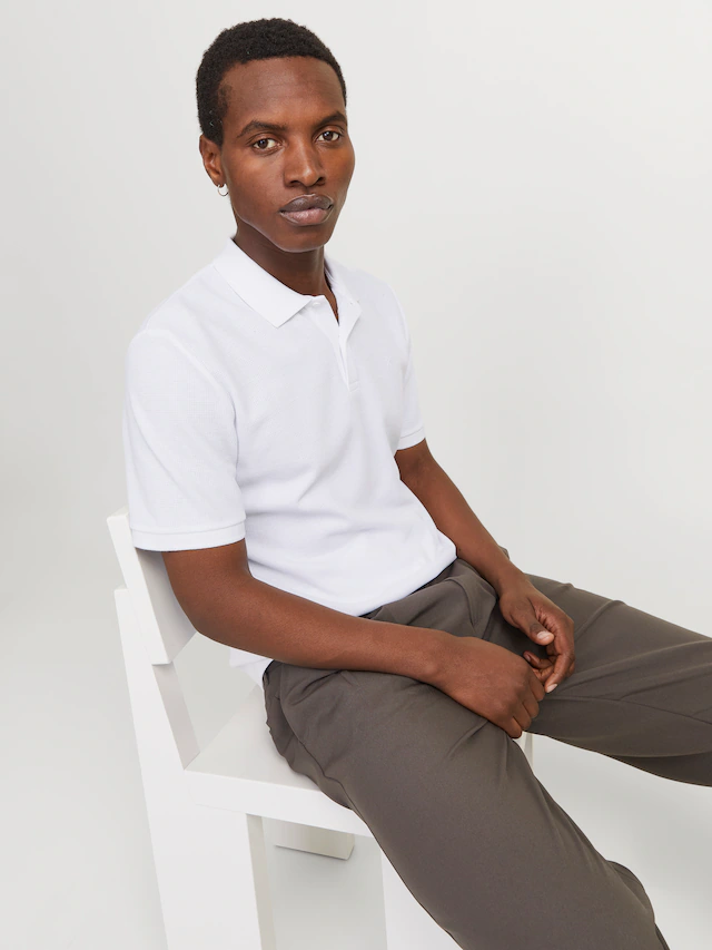 Jack & Jones »JJEAUSTIN POLO SS NOOS« Materialmix, regular fit