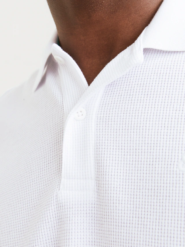 Jack & Jones »JJEAUSTIN POLO SS NOOS« Materialmix, regular fit