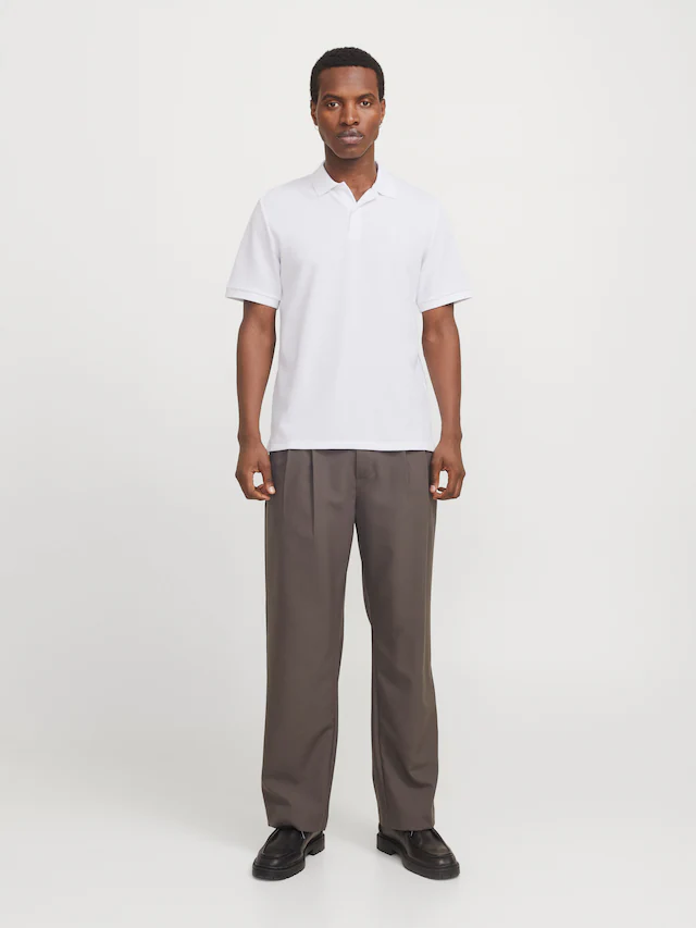 Jack & Jones »JJEAUSTIN POLO SS NOOS« Materialmix, regular fit