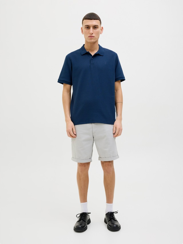 Jack & Jones »JJEAUSTIN POLO SS NOOS« Materialmix, regular fit