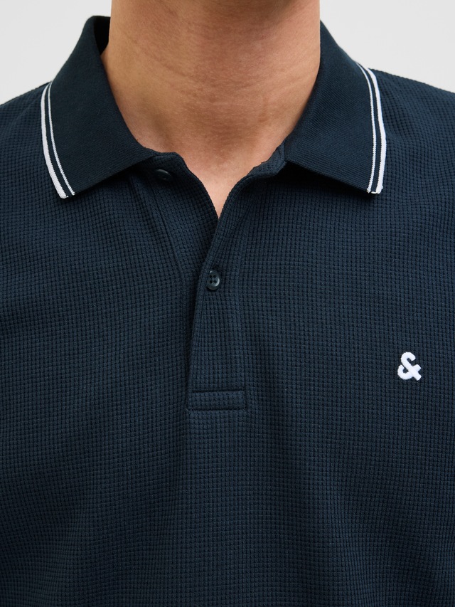 Jack & Jones »JJEAUSTIN POLO SS NOOS« Materialmix, regular fit