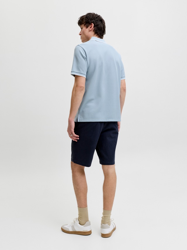 Jack & Jones »JJEAUSTIN POLO SS NOOS« Materialmix, regular fit