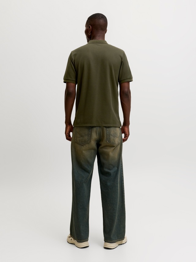 Jack & Jones »JJEAUSTIN POLO SS NOOS« Materialmix, regular fit