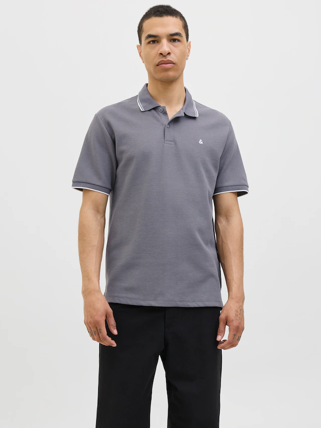 Jack & Jones »JJEAUSTIN POLO SS NOOS« Materialmix, regular fit