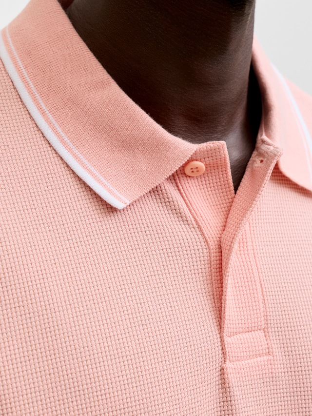 Jack & Jones »JJEAUSTIN POLO SS NOOS« Materialmix, regular fit