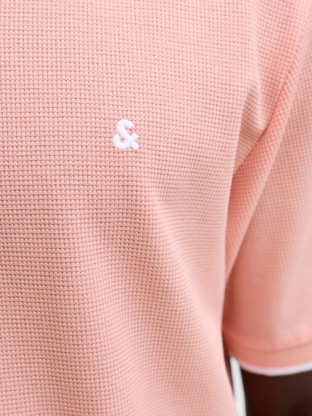 Jack & Jones »JJEAUSTIN POLO SS NOOS« Materialmix, regular fit