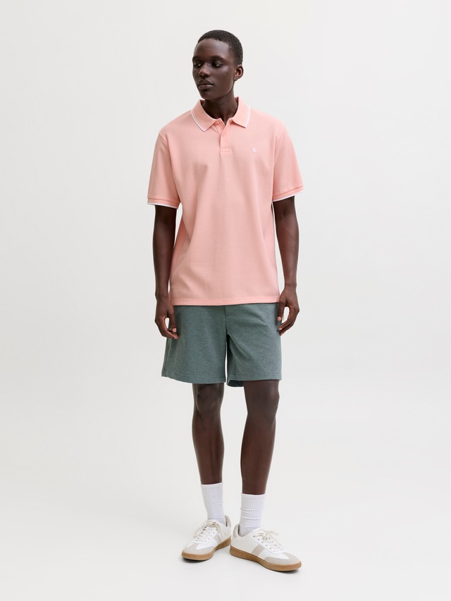 Jack & Jones »JJEAUSTIN POLO SS NOOS« Materialmix, regular fit