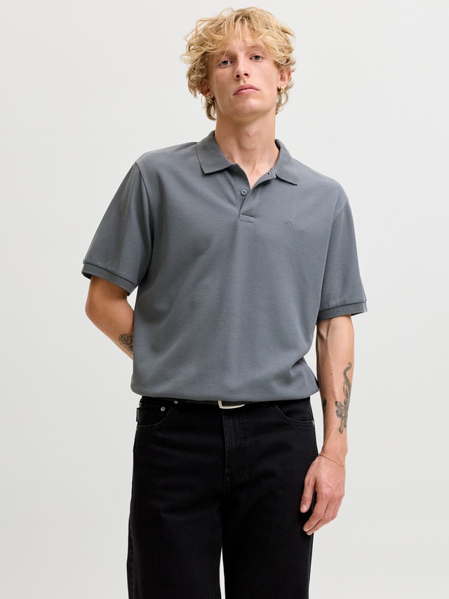 Jack & Jones »JJEAUSTIN POLO SS NOOS« Materialmix, regular fit