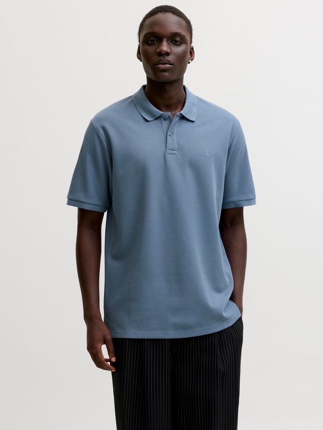 Jack & Jones »JJEAUSTIN POLO SS NOOS« Materialmix, regular fit