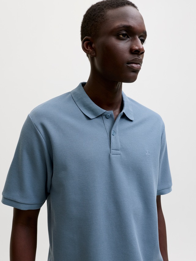 Jack & Jones »JJEAUSTIN POLO SS NOOS« Materialmix, regular fit