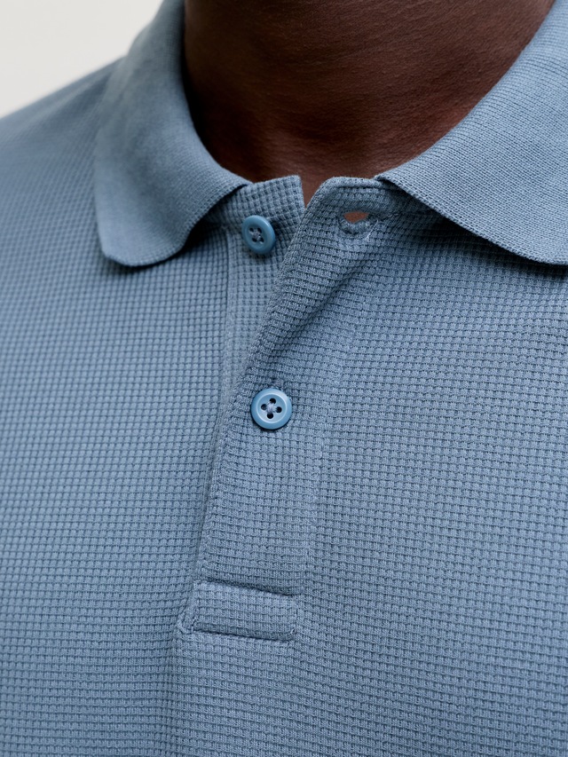 Jack & Jones »JJEAUSTIN POLO SS NOOS« Materialmix, regular fit