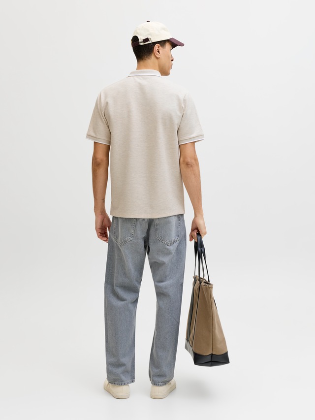 Jack & Jones »JJEAUSTIN POLO SS NOOS« Materialmix, regular fit