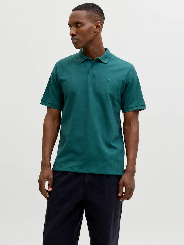 Jack & Jones »JJEAUSTIN POLO SS NOOS« Materialmix, regular fit