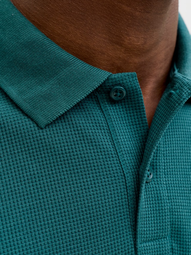 Jack & Jones »JJEAUSTIN POLO SS NOOS« Materialmix, regular fit