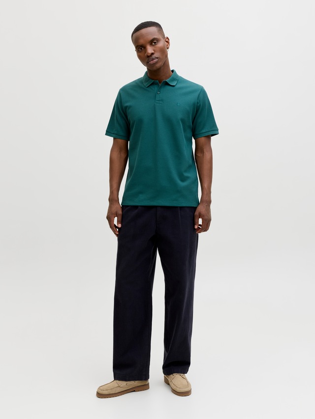 Jack & Jones »JJEAUSTIN POLO SS NOOS« Materialmix, regular fit