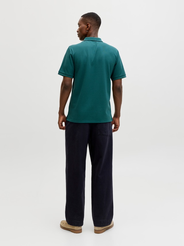 Jack & Jones »JJEAUSTIN POLO SS NOOS« Materialmix, regular fit