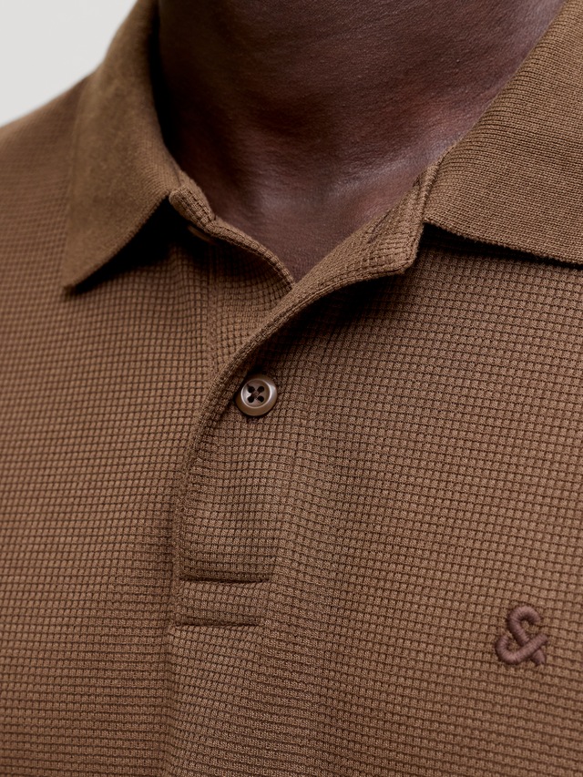 Jack & Jones »JJEAUSTIN POLO SS NOOS« Materialmix, regular fit