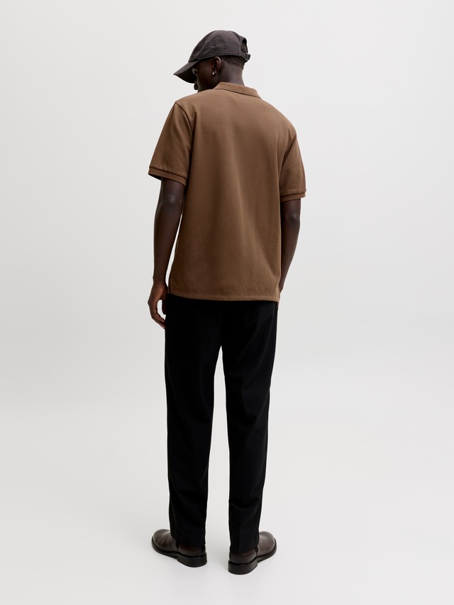 Jack & Jones »JJEAUSTIN POLO SS NOOS« Materialmix, regular fit