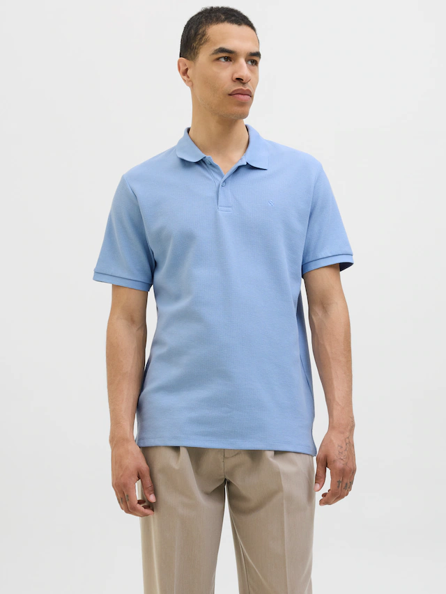 Jack & Jones »JJEAUSTIN POLO SS NOOS« Materialmix, regular fit