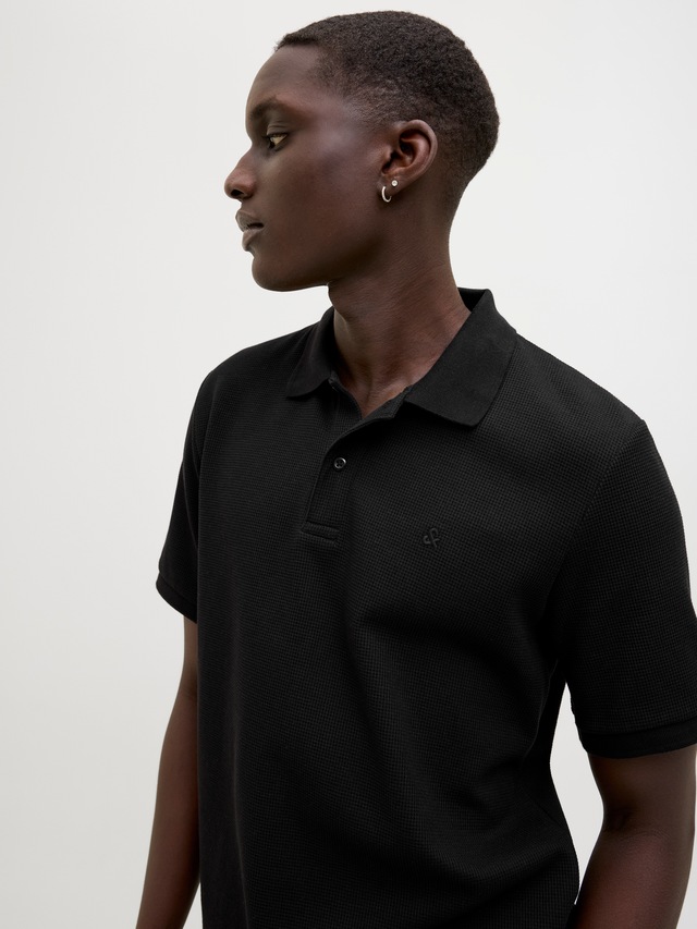 Jack & Jones »JJEAUSTIN POLO SS NOOS« Materialmix, regular fit