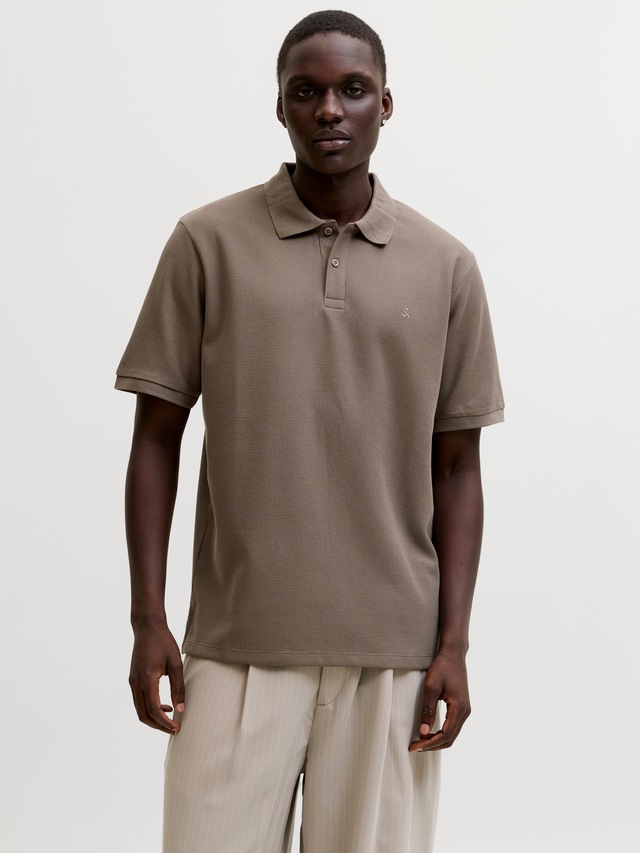 Jack & Jones »JJEAUSTIN POLO SS NOOS« Materialmix, regular fit