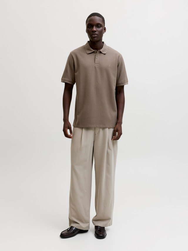Jack & Jones »JJEAUSTIN POLO SS NOOS« Materialmix, regular fit