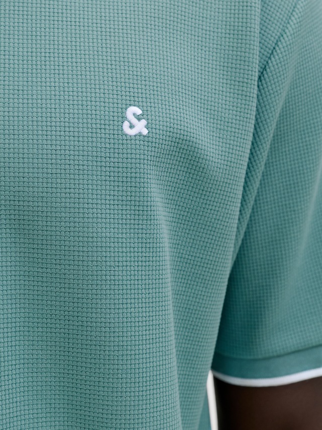 Jack & Jones »JJEAUSTIN POLO SS NOOS« Materialmix, regular fit