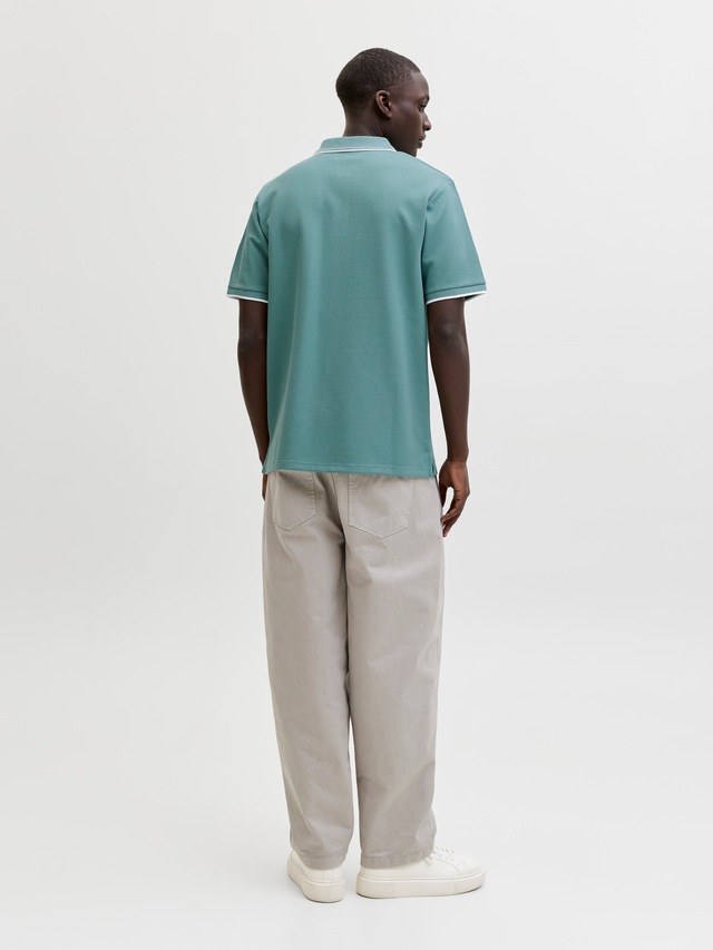 Jack & Jones »JJEAUSTIN POLO SS NOOS« Materialmix, regular fit