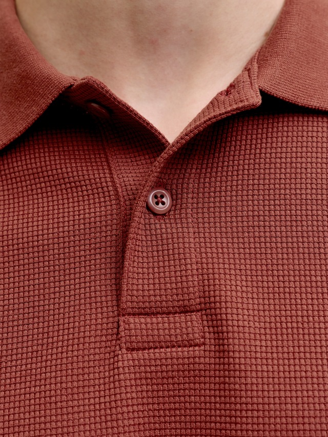 Jack & Jones »JJEAUSTIN POLO SS NOOS« Materialmix, regular fit