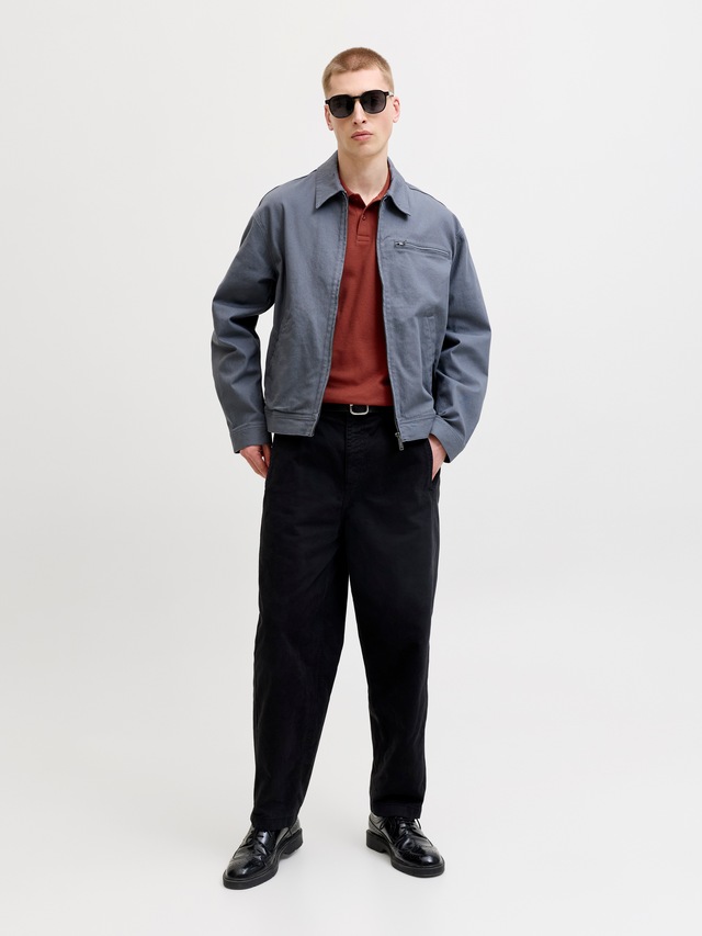 Jack & Jones »JJEAUSTIN POLO SS NOOS« Materialmix, regular fit