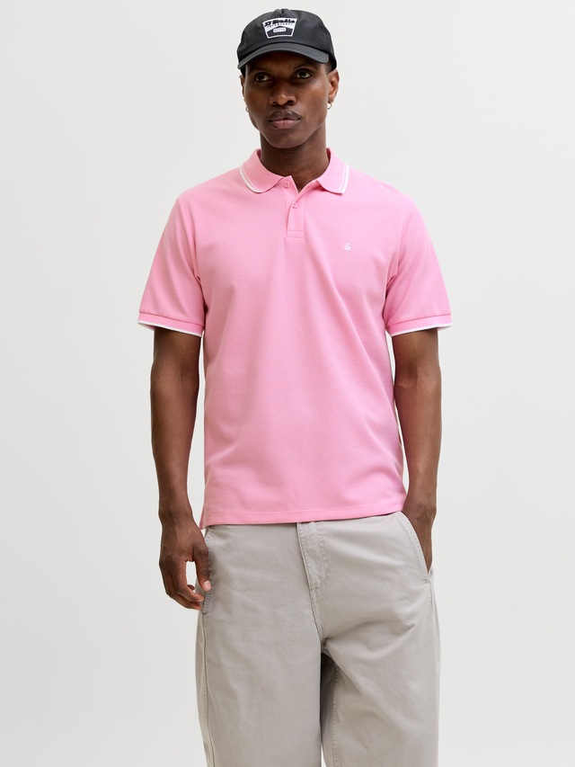 Jack & Jones »JJEAUSTIN POLO SS NOOS« Materialmix, regular fit