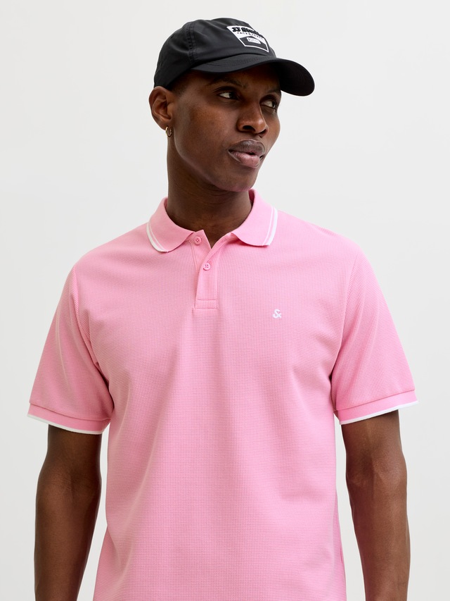 Jack & Jones »JJEAUSTIN POLO SS NOOS« Materialmix, regular fit