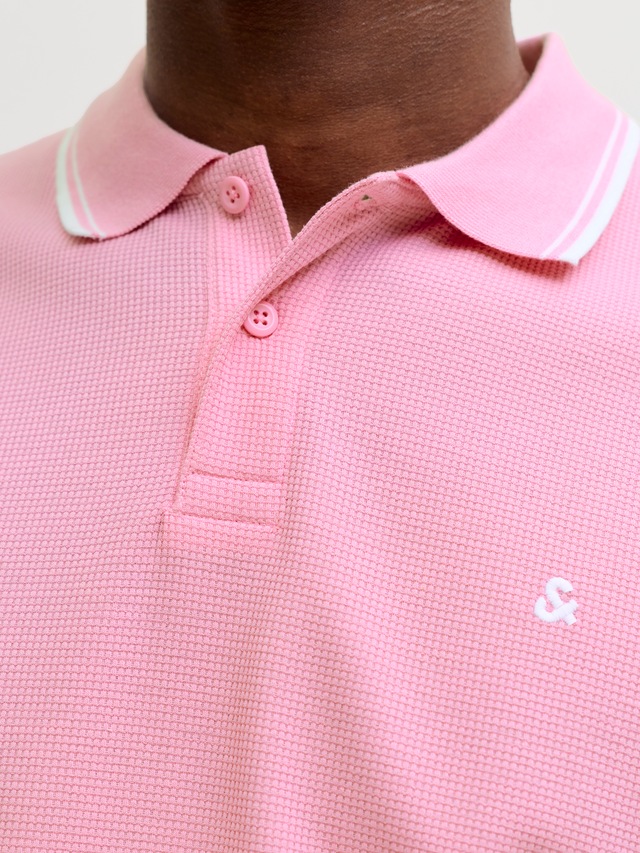 Jack & Jones »JJEAUSTIN POLO SS NOOS« Materialmix, regular fit