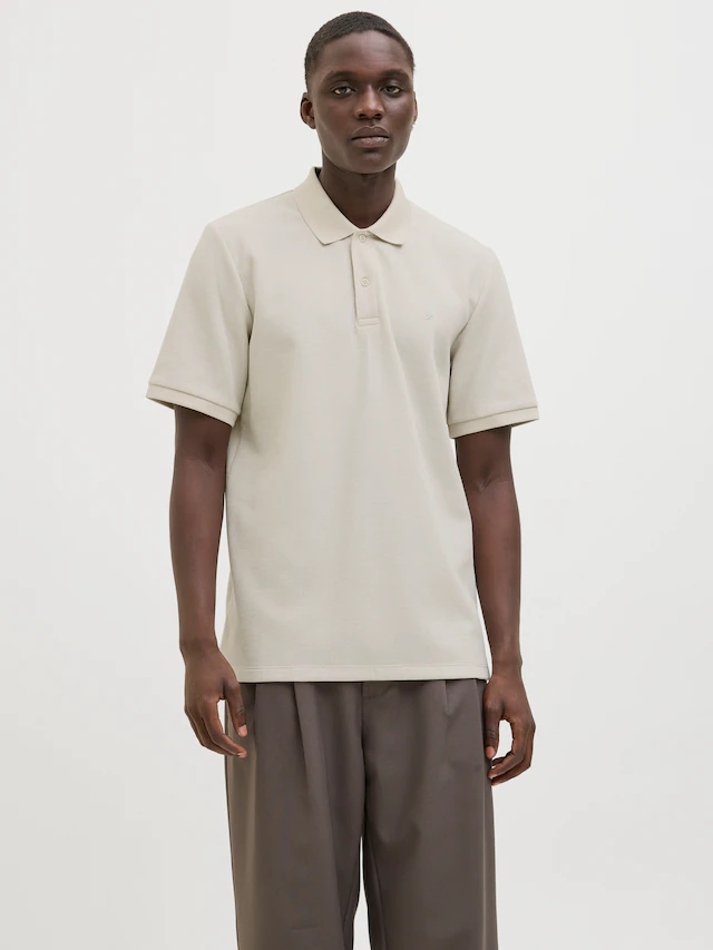 Jack & Jones »JJEAUSTIN POLO SS NOOS« Materialmix, regular fit