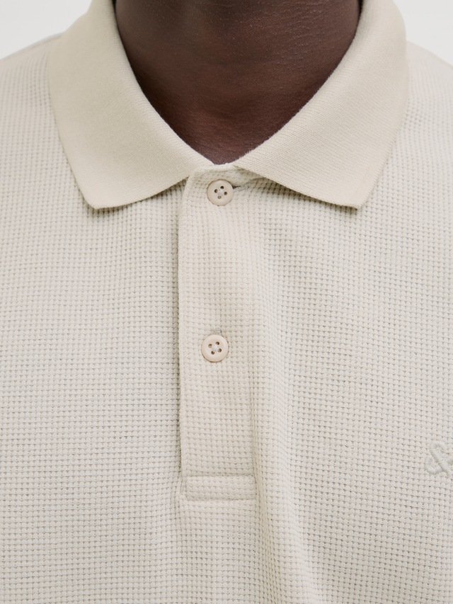 Jack & Jones »JJEAUSTIN POLO SS NOOS« Materialmix, regular fit