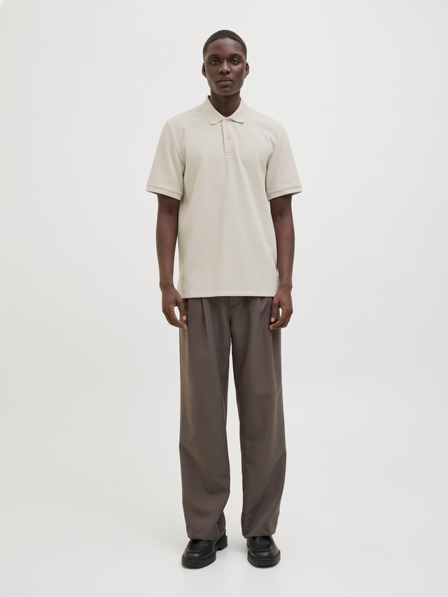 Jack & Jones »JJEAUSTIN POLO SS NOOS« Materialmix, regular fit