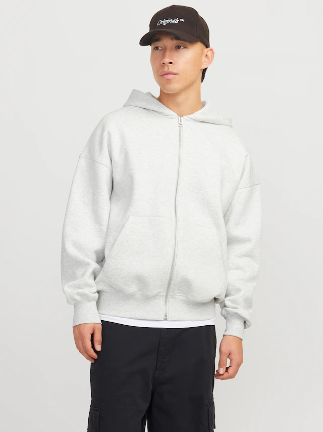 Jack & Jones Kapuzensweatjacke »JJEURBAN EDGE SWEAT ZIP HOOD NOOS« mit Rippbündchen