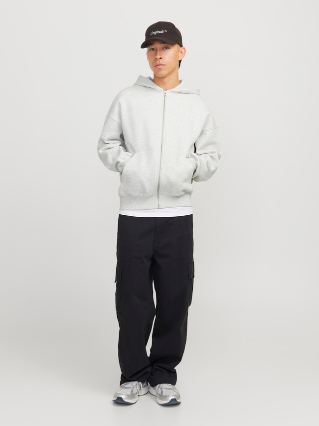 Jack & Jones Kapuzensweatjacke »JJEURBAN EDGE SWEAT ZIP HOOD NOOS« mit Rippbündchen