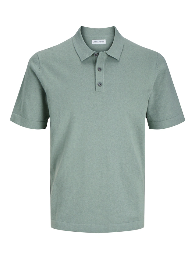 Jack & Jones Kurzarmpullover »JJEEMIL KNIT RELAXED POLO SS SN« mit Polo Kragen