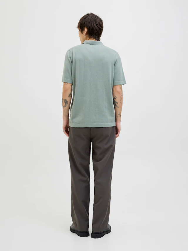 Jack & Jones Kurzarmpullover »JJEEMIL KNIT RELAXED POLO SS SN« mit Polo Kragen