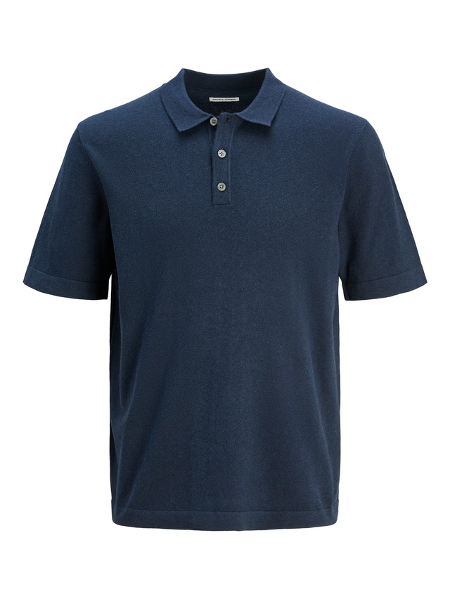 Jack & Jones Kurzarmpullover »JJEEMIL KNIT RELAXED POLO SS SN« mit Polo Kragen