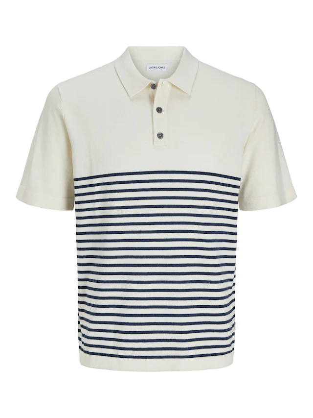 Jack & Jones Kurzarmpullover »JJEEMIL KNIT RELAXED POLO SS SN« mit Polo Kragen