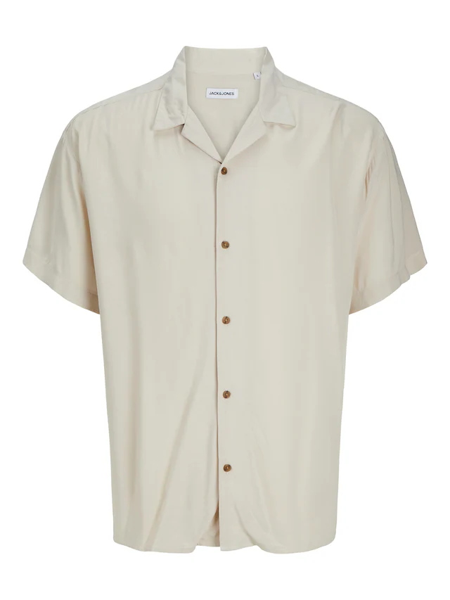 Jack & Jones Kurzarmhemd »JJEJEFF SOLID RESORT SHIRT S/S SN« mit Resort Kragen