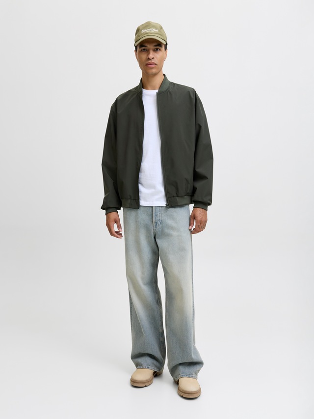 Jack & Jones Bomberjacke »JJECHARGE BOMBER JACKET NOOS« ohne Kapuze mit Rippbündchen