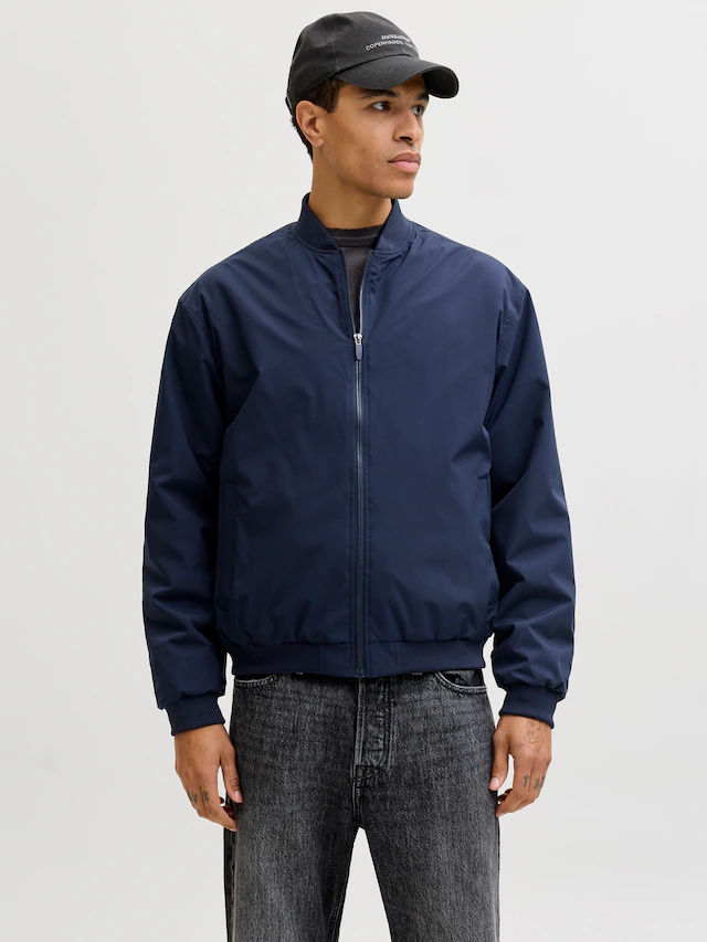 Jack & Jones Bomberjacke »JJECHARGE BOMBER JACKET NOOS« ohne Kapuze mit Rippbündchen