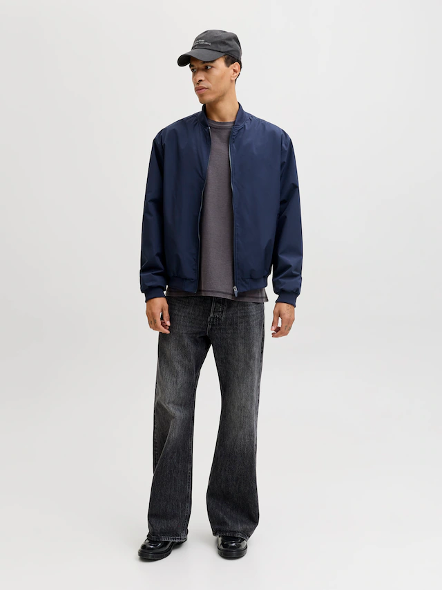 Jack & Jones Bomberjacke »JJECHARGE BOMBER JACKET NOOS« ohne Kapuze mit Rippbündchen